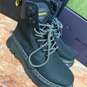 Dr. Martens Black Boots with Yellow Stitching